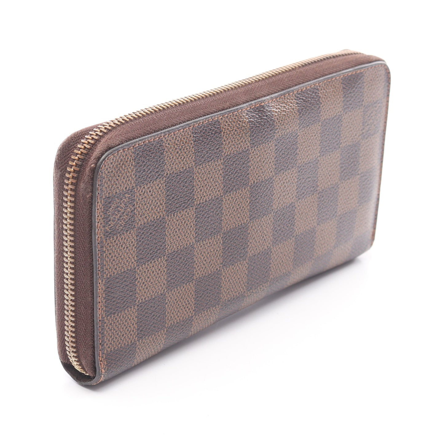 ジッピーウォレット ダミエエベヌ ラウンドファスナー長財布 PVC ブラウン ルイヴィトン 財布・小物 LOUIS VUITTON