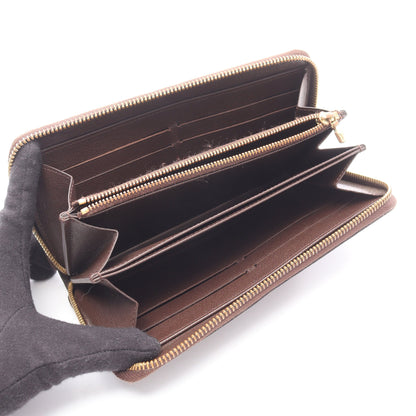 ジッピーウォレット ダミエエベヌ ラウンドファスナー長財布 PVC ブラウン ルイヴィトン 財布・小物 LOUIS VUITTON