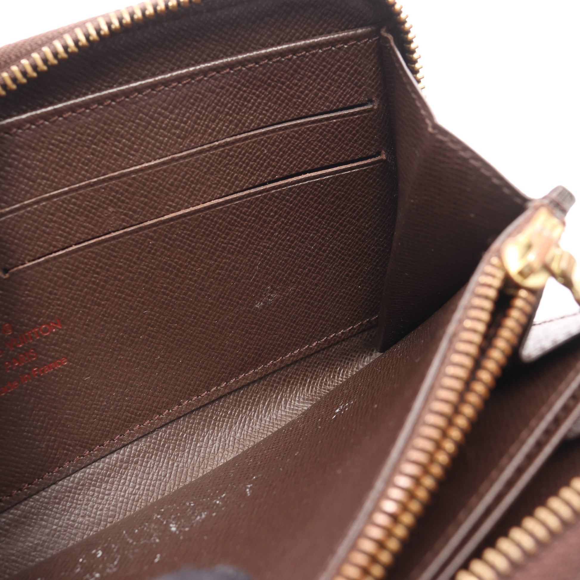 ジッピーウォレット ダミエエベヌ ラウンドファスナー長財布 PVC ブラウン ルイヴィトン 財布・小物 LOUIS VUITTON