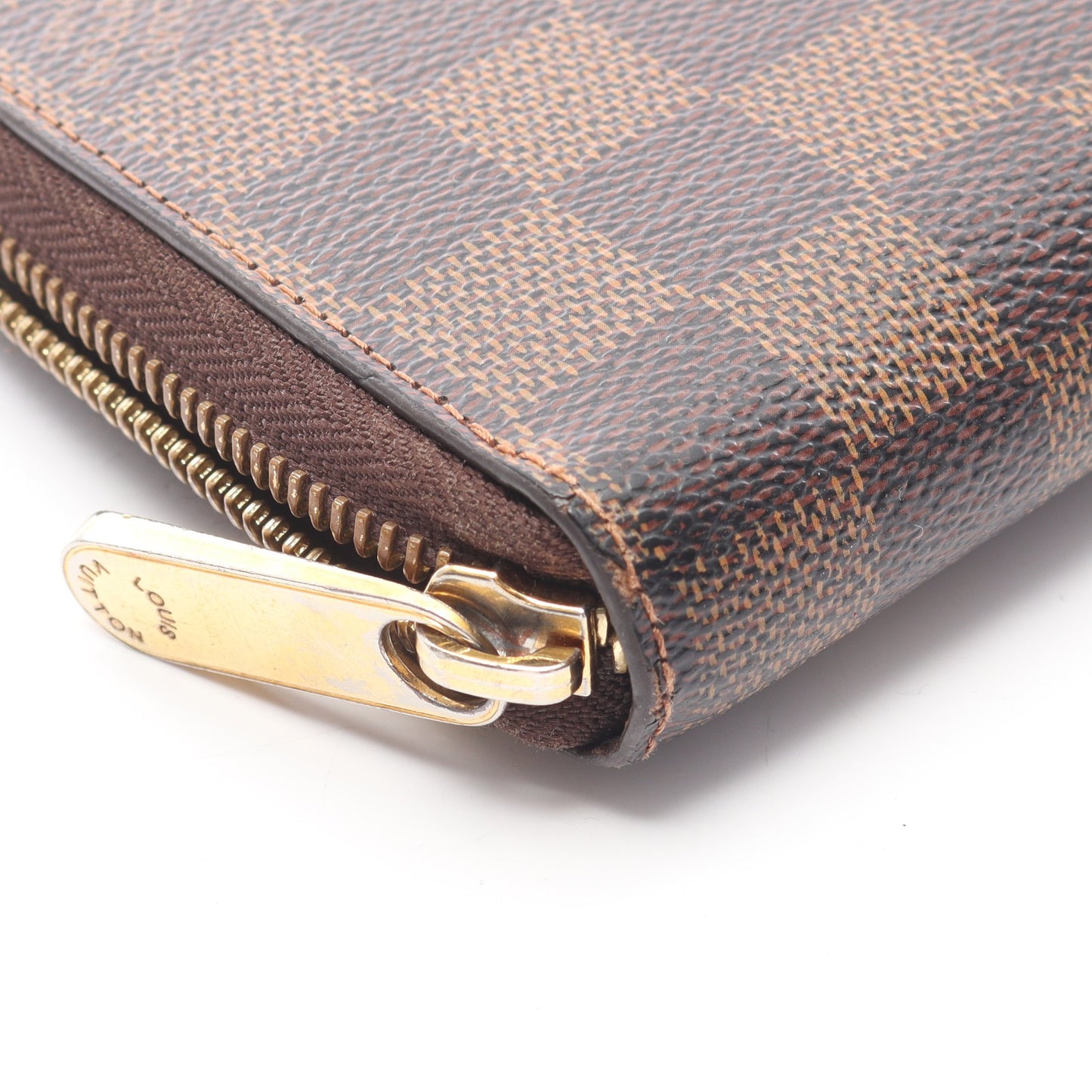 ジッピーウォレット ダミエエベヌ ラウンドファスナー長財布 PVC ブラウン ルイヴィトン 財布・小物 LOUIS VUITTON