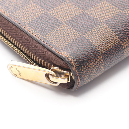 ジッピーウォレット ダミエエベヌ ラウンドファスナー長財布 PVC ブラウン ルイヴィトン 財布・小物 LOUIS VUITTON