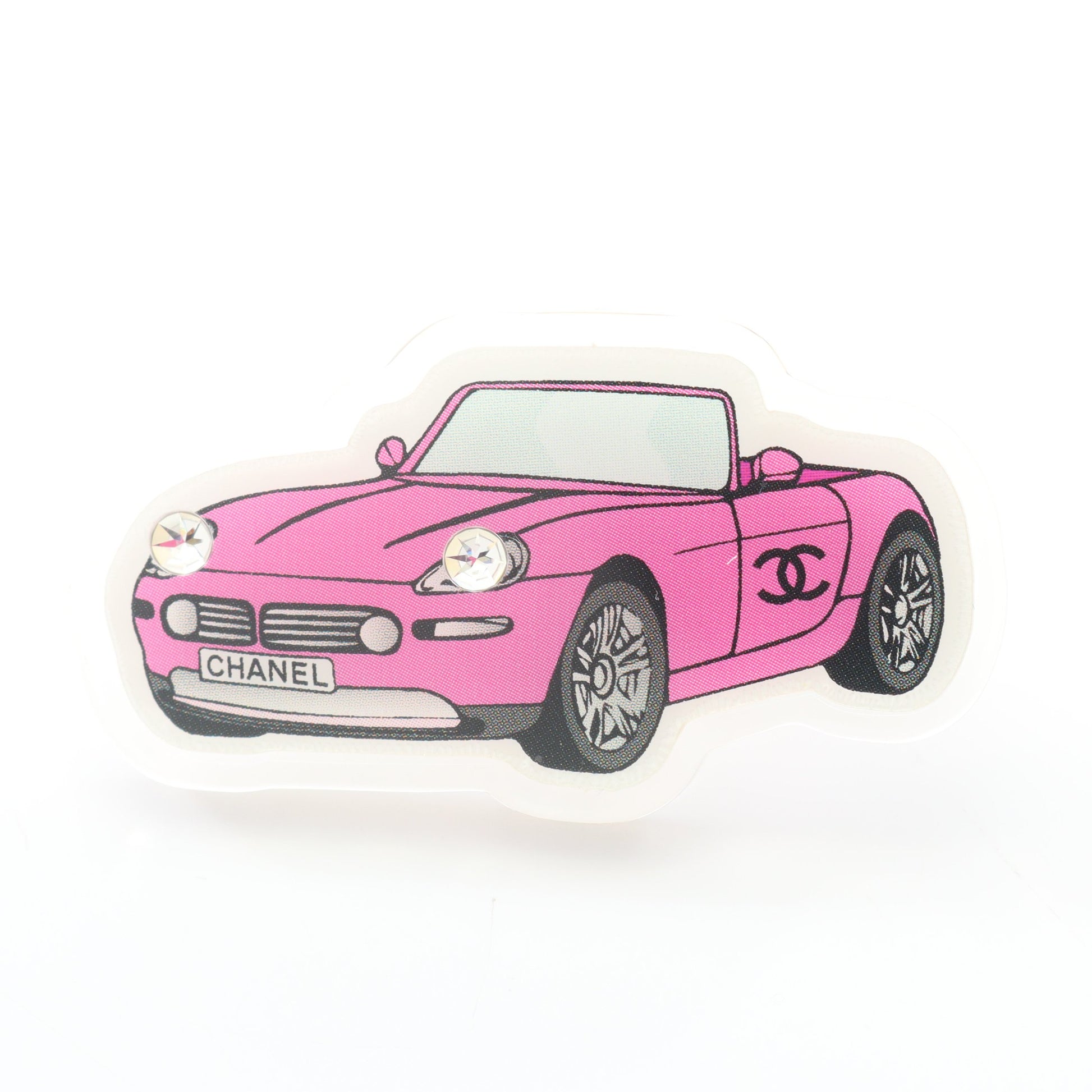 ココマーク 車モチーフ ブローチ ピンク クリア D24C シャネル アクセサリー CHANEL