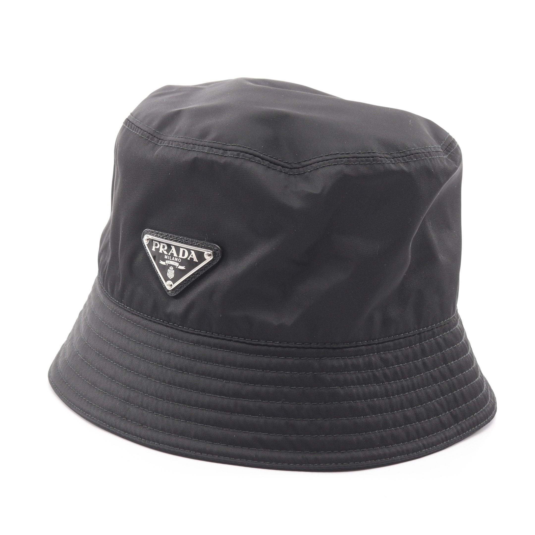 Re-Nylon バケット バケット ハット ナイロン ブラック プラダ – RECLO