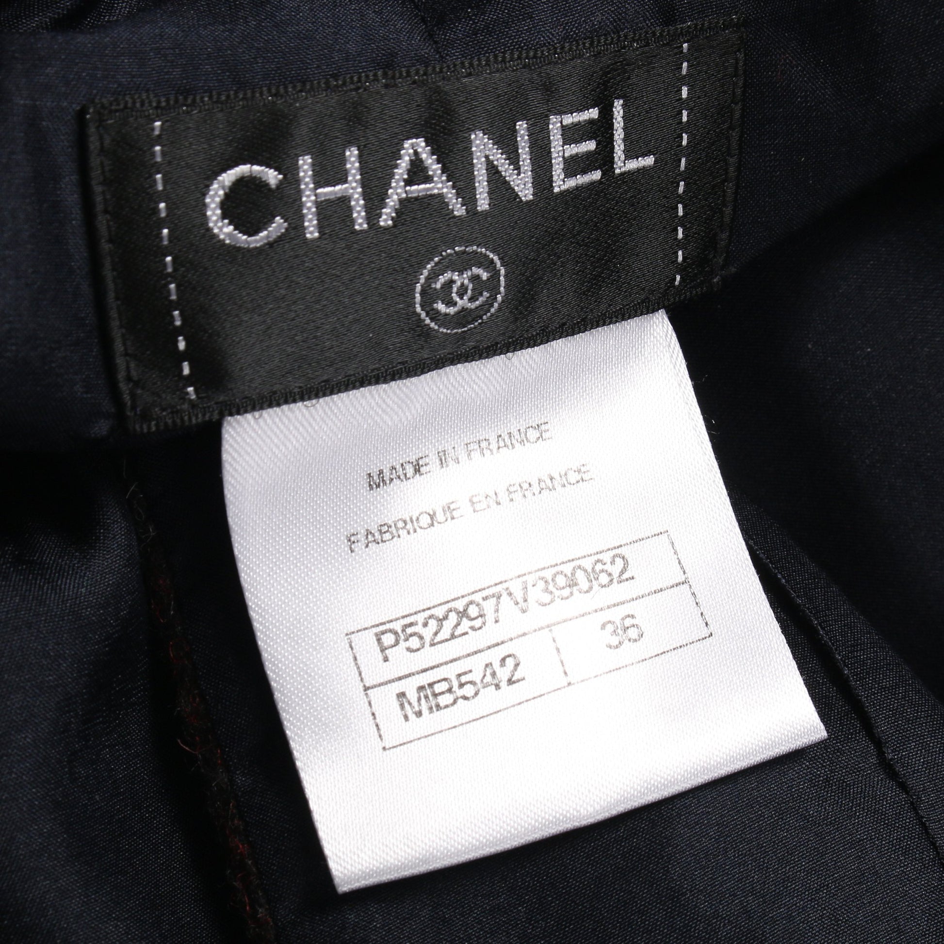 ココマークボタン ワイドパンツ チェック アルパカ ボルドー ネイビー シャネル ボトムス CHANEL