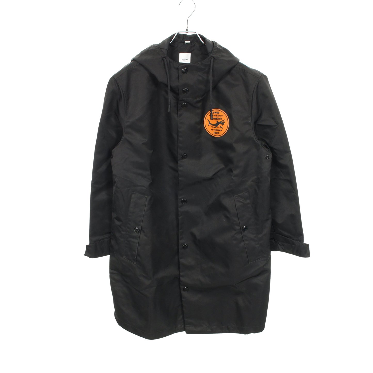shark patch twill parka シャークパッチ ジャケット ナイロン ブラック フード付き バーバリー アウター BURBERRY