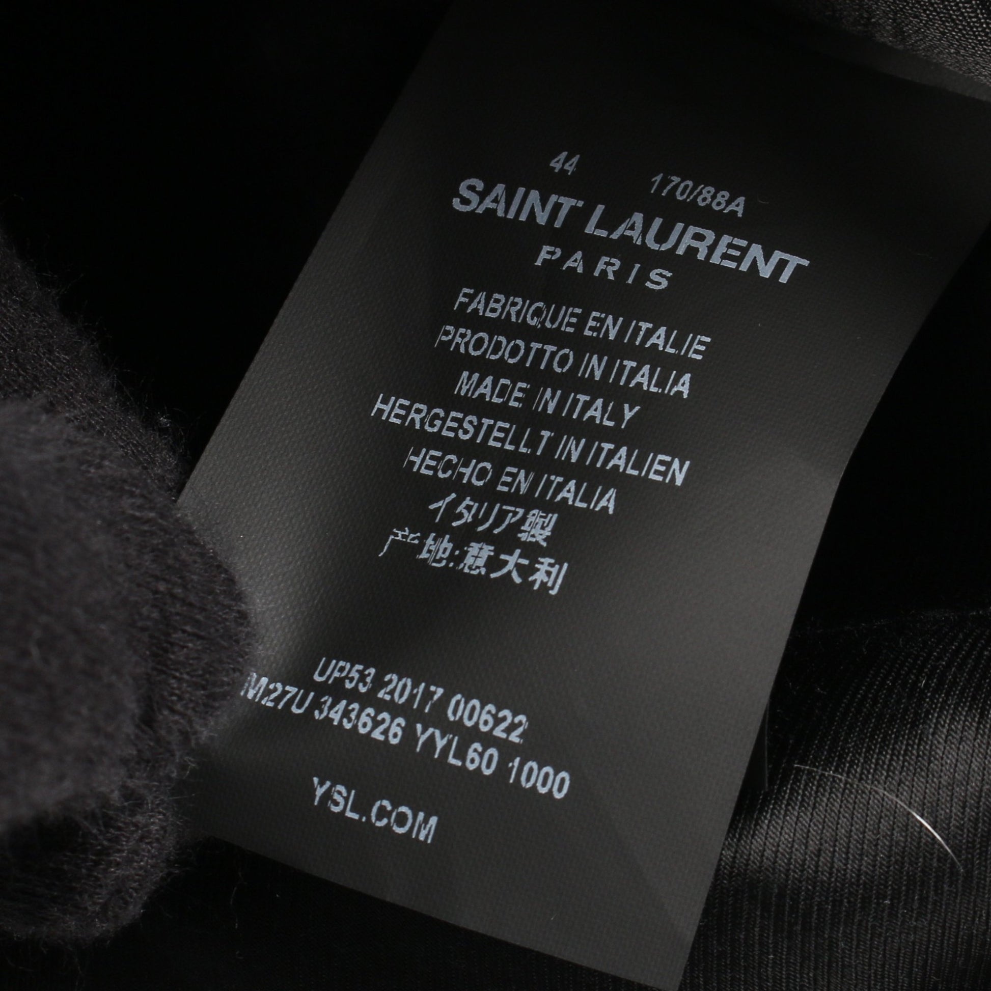 ピーコート ウール ブラック イカリボタン サンローランパリ アウター SAINT LAURENT PARIS