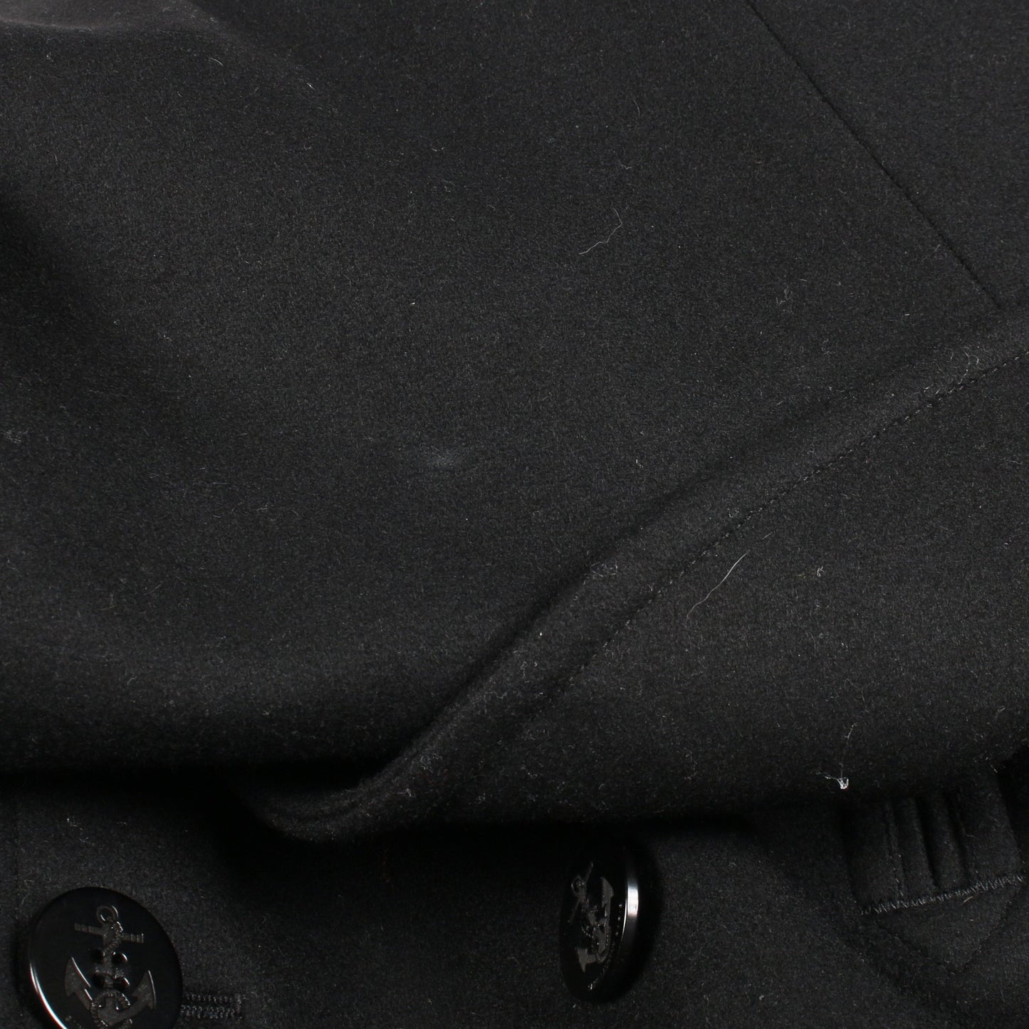 ピーコート ウール ブラック イカリボタン サンローランパリ アウター SAINT LAURENT PARIS