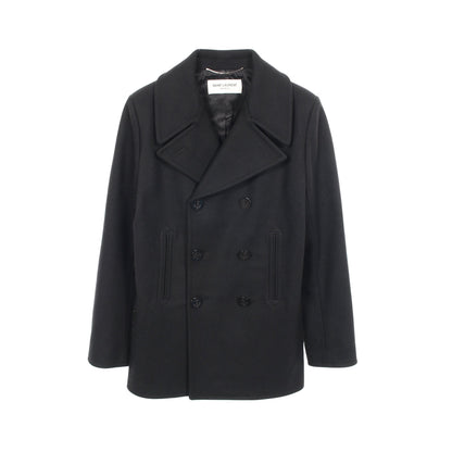ピーコート ウール ブラック イカリボタン サンローランパリ アウター SAINT LAURENT PARIS