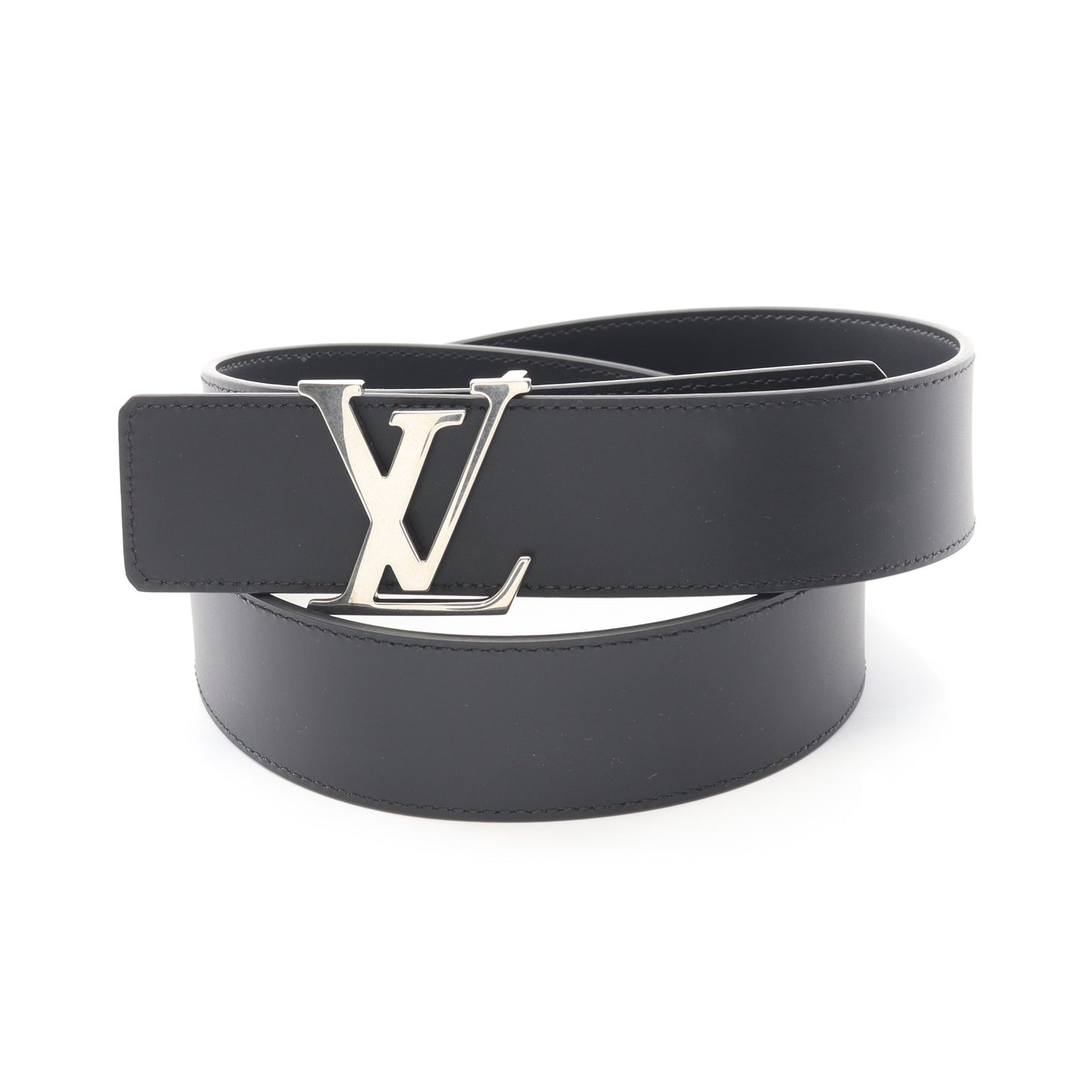 LV イニシャル ベルト レザー ブラック シルバー金具 リバーシブル ルイヴィトン 財布・小物 LOUIS VUITTON