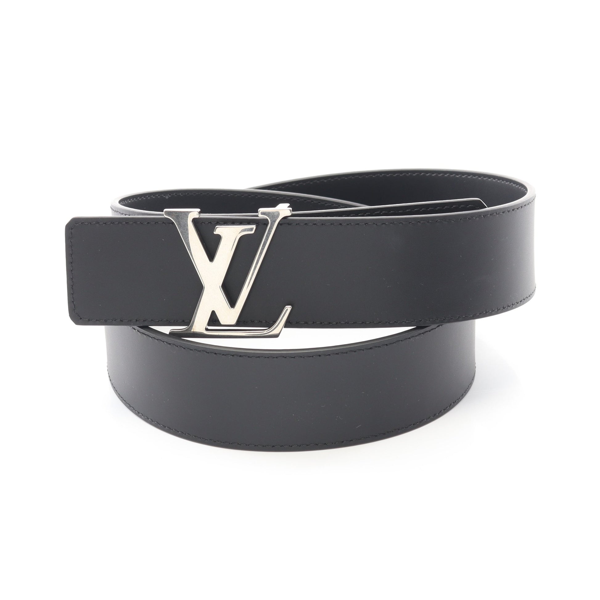 LV イニシャル ベルト レザー ブラック シルバー金具 リバーシブル ルイヴィトン 財布・小物 LOUIS VUITTON