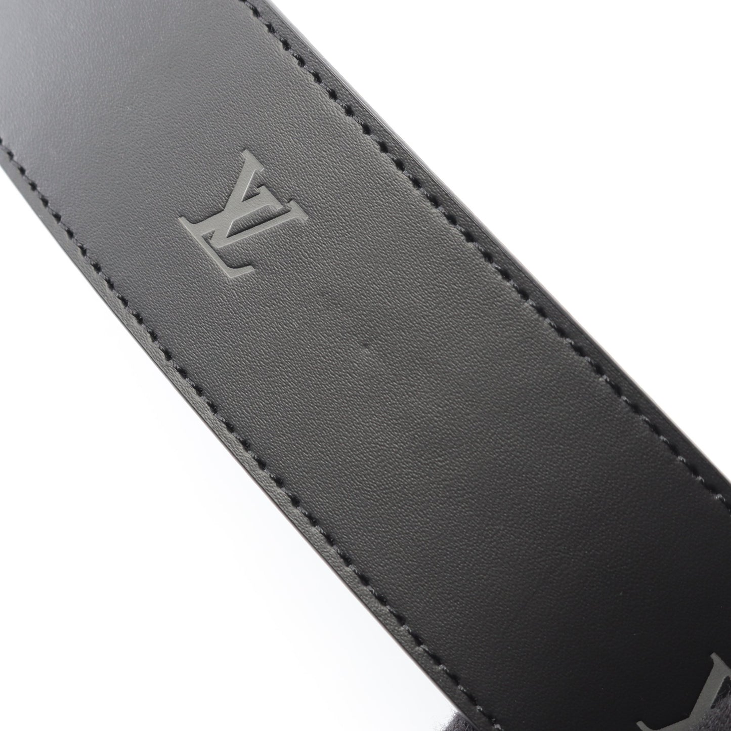 LV イニシャル ベルト レザー ブラック シルバー金具 リバーシブル ルイヴィトン 財布・小物 LOUIS VUITTON