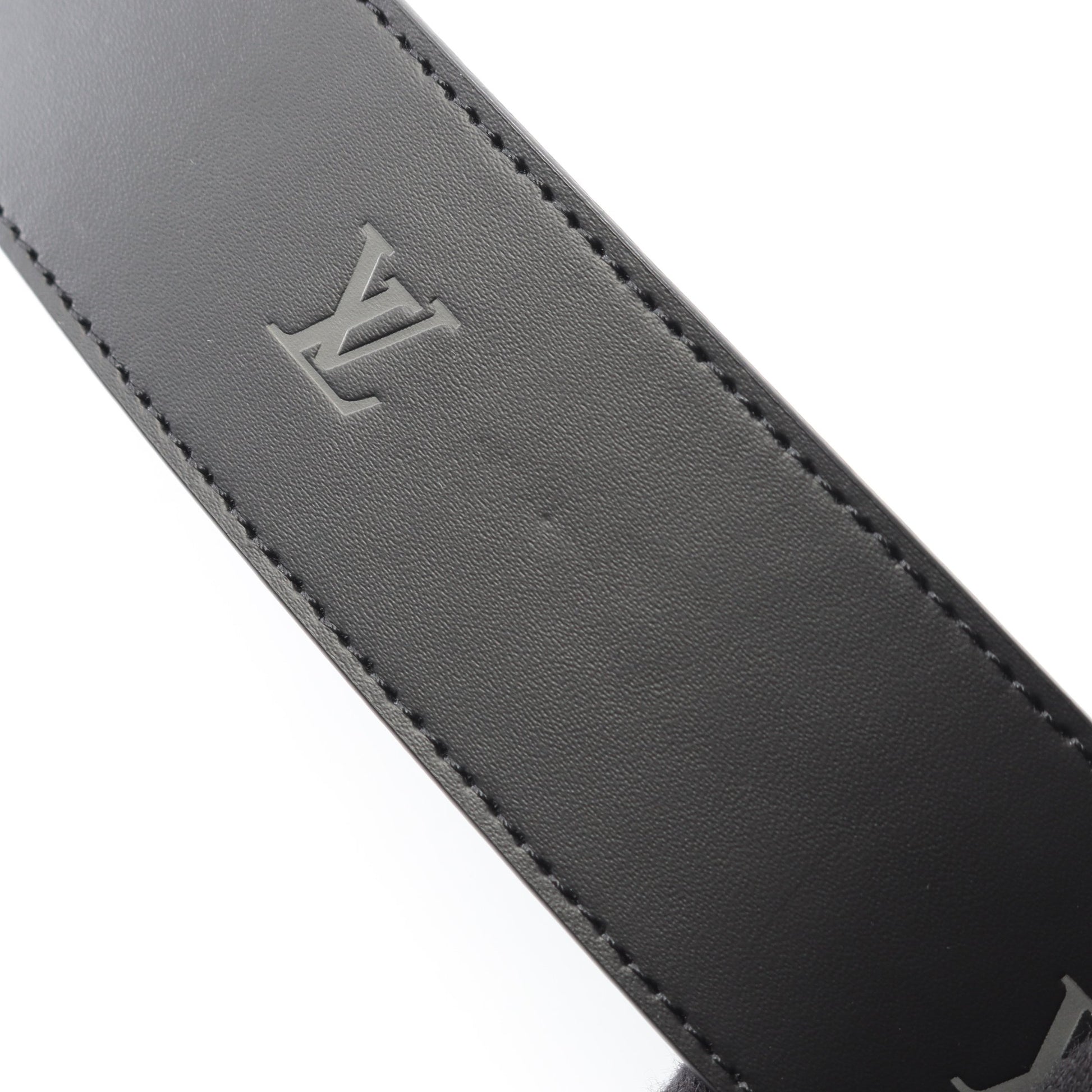 LV イニシャル ベルト レザー ブラック シルバー金具 リバーシブル ルイヴィトン 財布・小物 LOUIS VUITTON