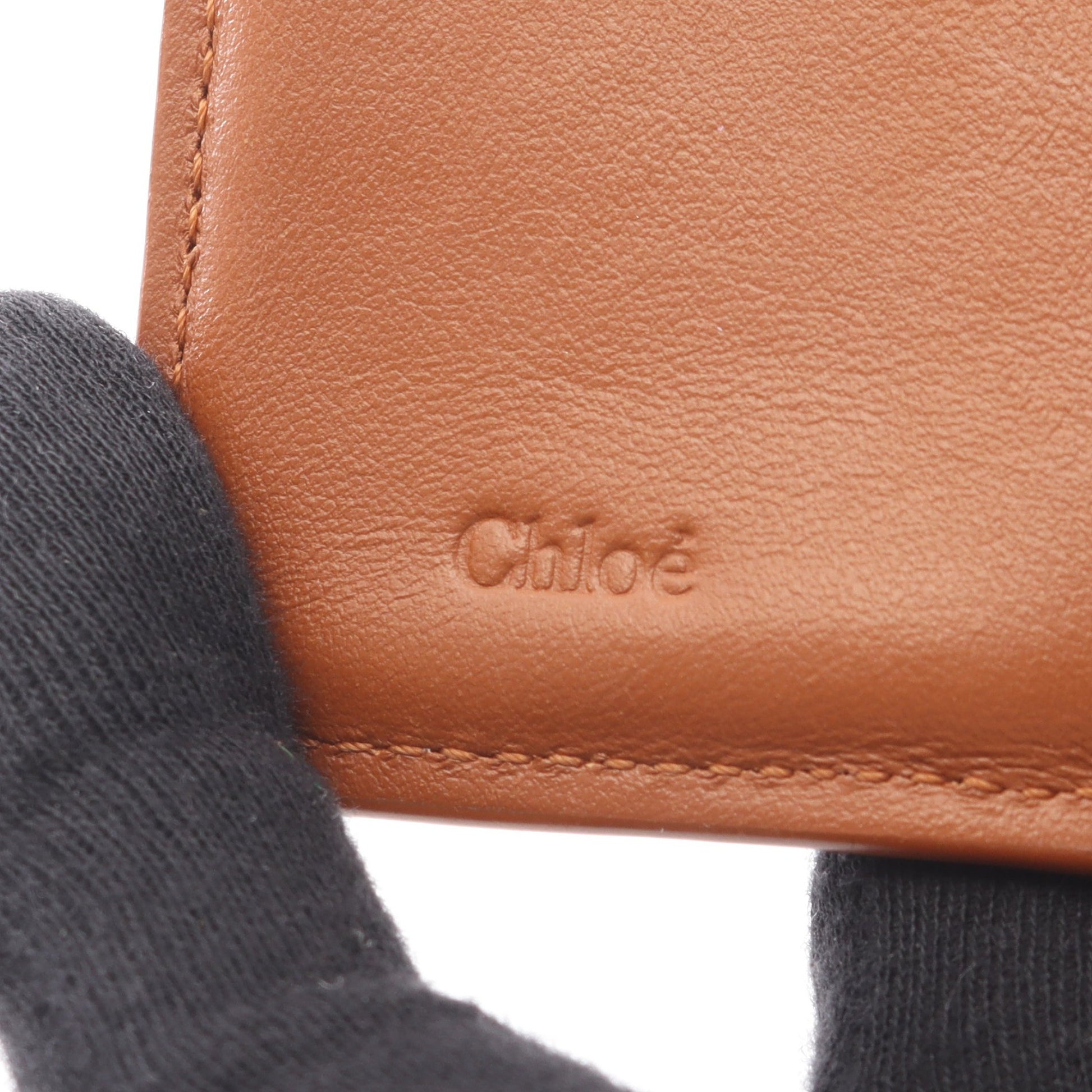 三つ折り財布 レザー ブラウン クロエ 財布・小物 Chloe