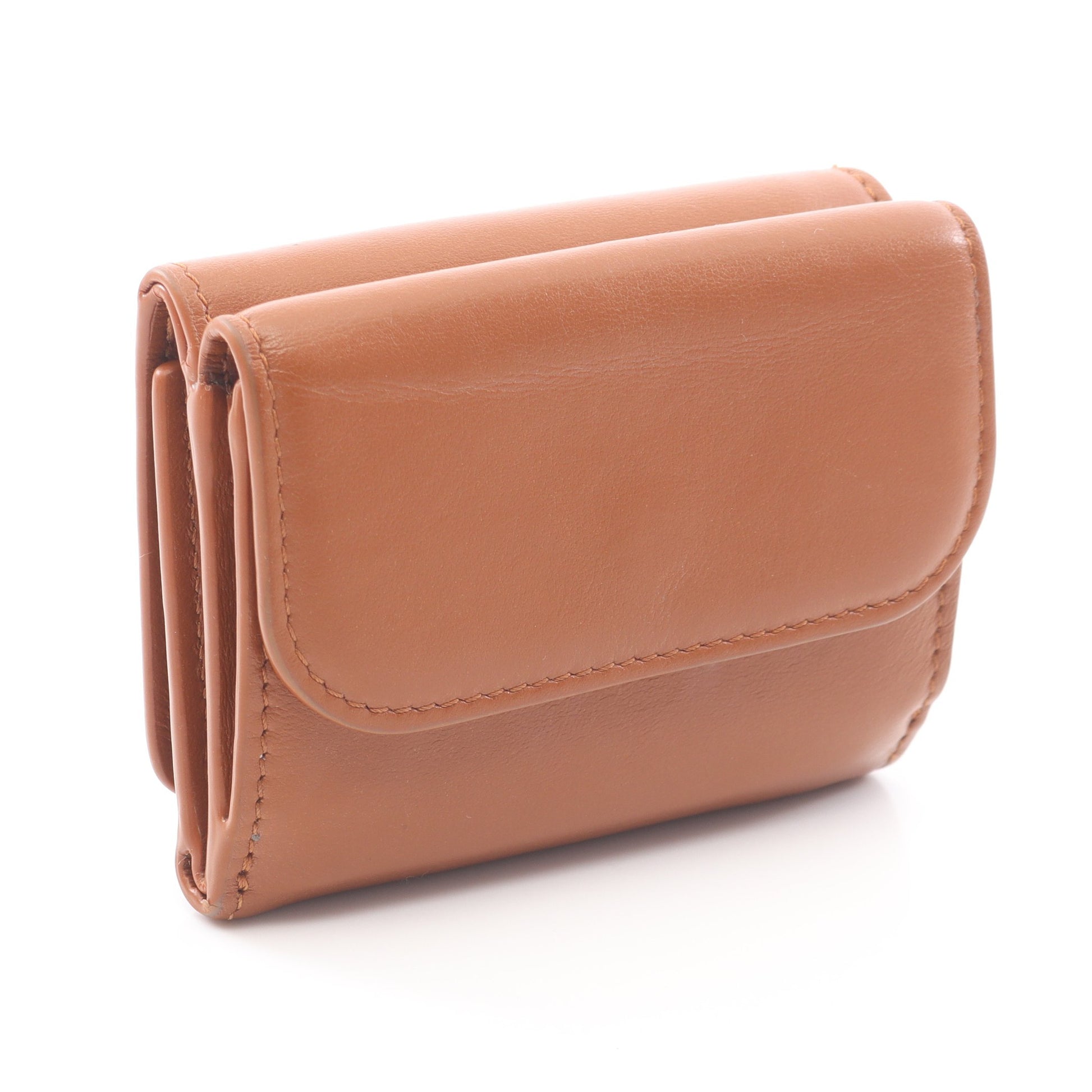 三つ折り財布 レザー ブラウン クロエ 財布・小物 Chloe