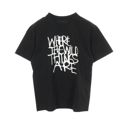 sacai × WHERE THE WILD THINGS ARE 半袖Tシャツ クルーネック バックプリント コットン ブラック ホワイト サカイ