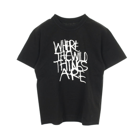 sacai × WHERE THE WILD THINGS ARE 半袖Tシャツ クルーネック バックプリント コットン ブラック ホワイト サカイ