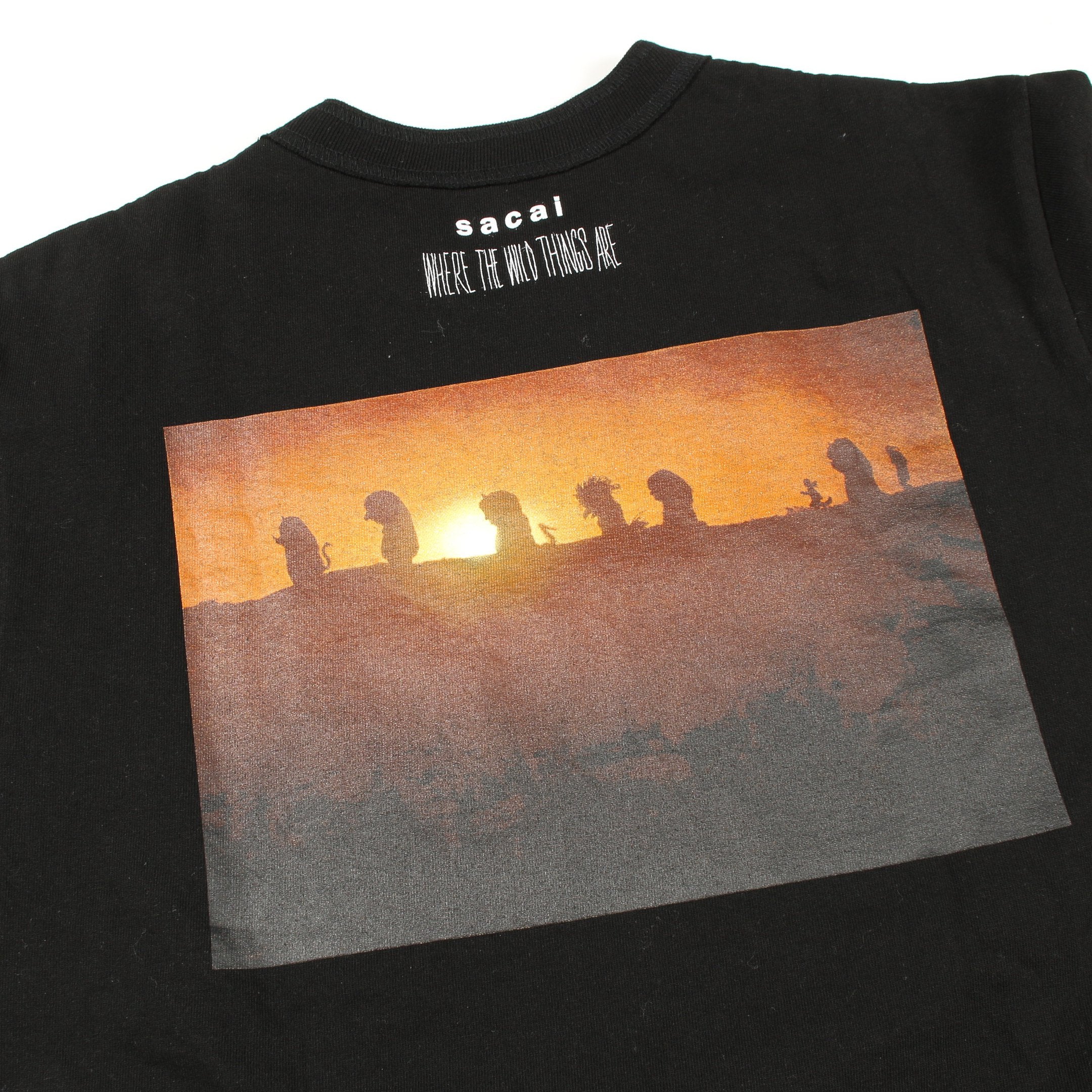 sacai × WHERE THE WILD THINGS ARE 半袖Tシャツ クルーネック バック