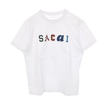 半袖Tシャツ クルーネック ロゴ コットン ホワイト サカイ トップス sacai