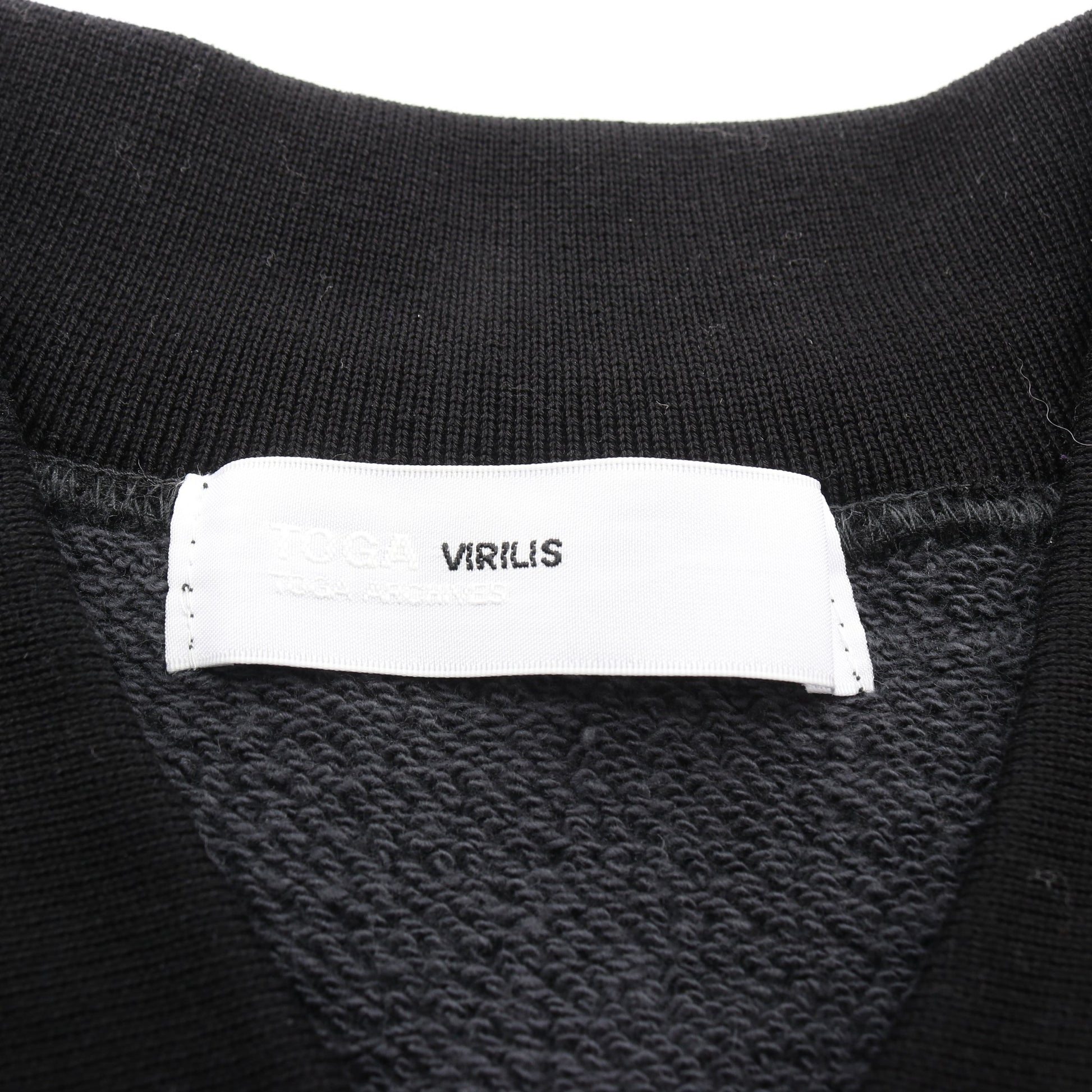 POLO COLLAR SWEATSHIRT スウェットシャツ コットン グレー ブラック 襟付き トーガビリリース トップス TOGA VIRILIS