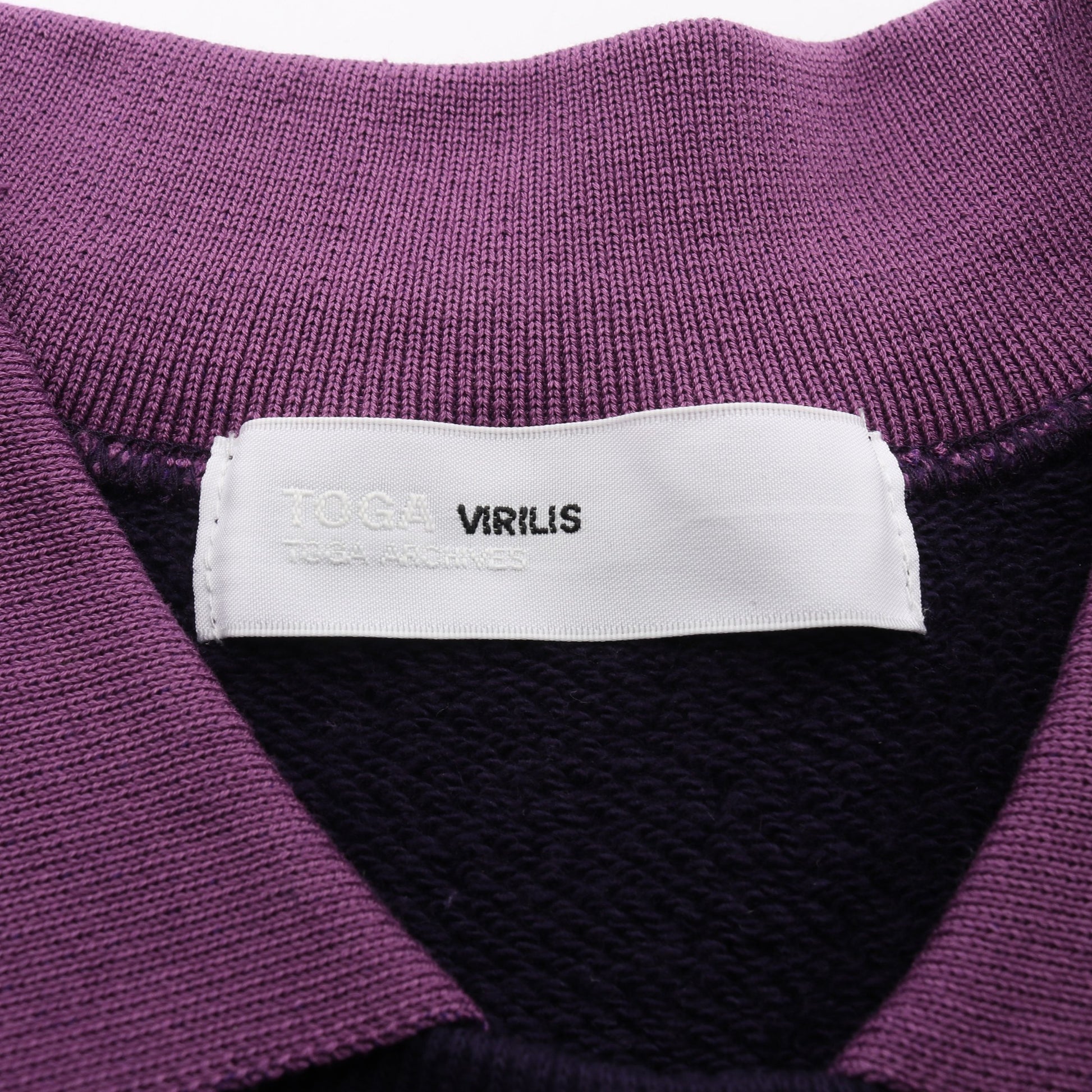 POLO COLLAR SWEATSHIRT スウェットシャツ コットン パープル 襟付き トーガビリリース トップス TOGA VIRILIS