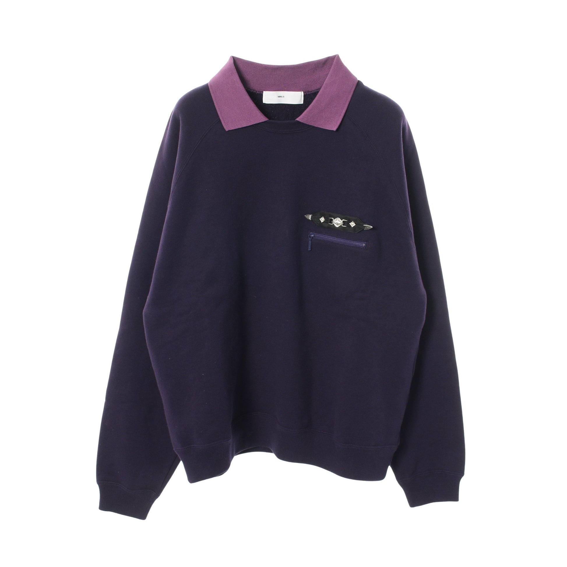POLO COLLAR SWEATSHIRT スウェットシャツ コットン パープル 襟付き トーガビリリース トップス TOGA VIRILIS