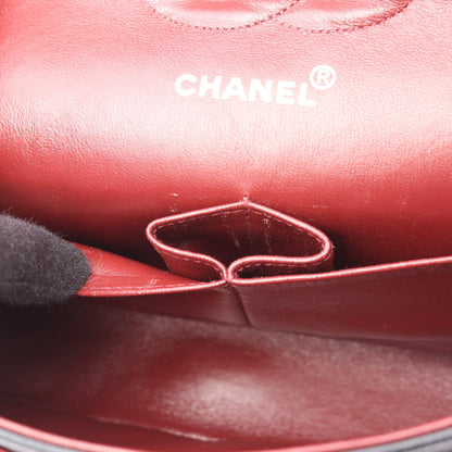 マトラッセ Wフラップ Wチェーンショルダーバッグ ラムスキン ブラック ゴールド金具 シャネル バッグ CHANEL