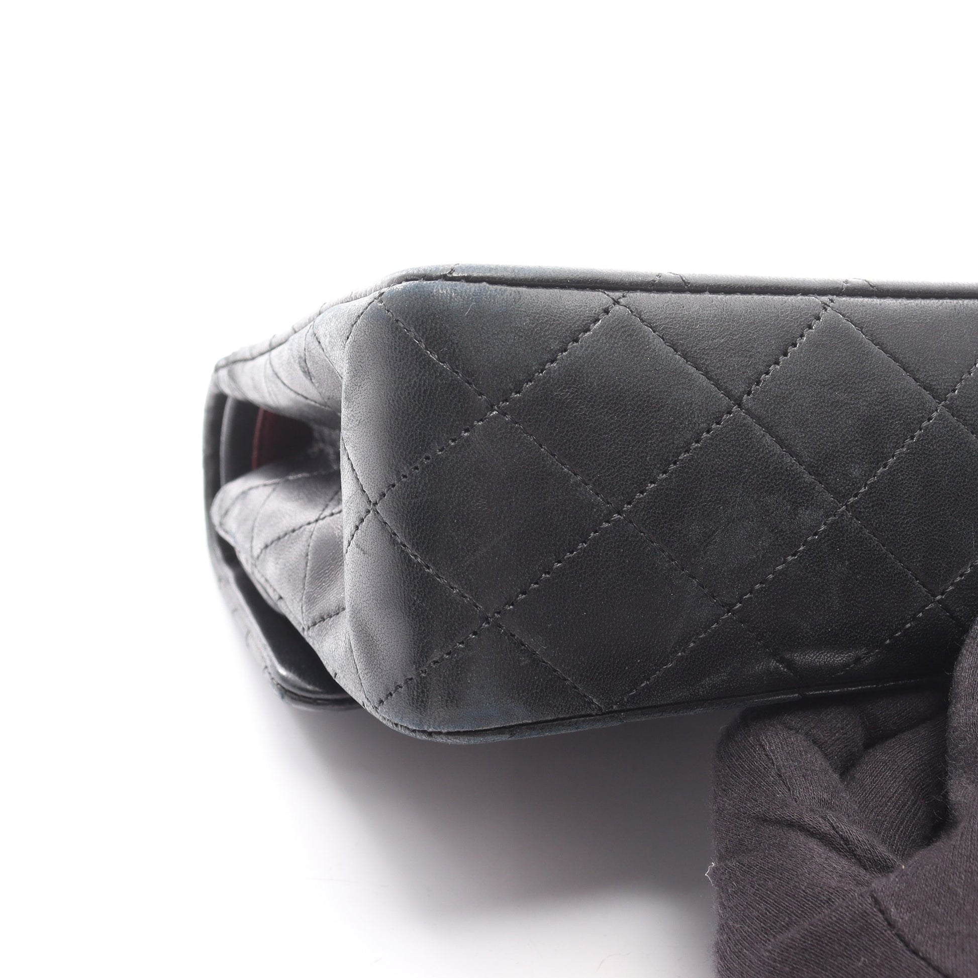 マトラッセ Wフラップ Wチェーンショルダーバッグ ラムスキン ブラック ゴールド金具 シャネル バッグ CHANEL