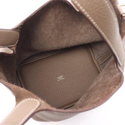 ピコタンロックPM エトゥープ ハンドバッグ トリヨンクレマンス グレーブラウン ゴールド金具 Y刻印 エルメス バッグ HERMES