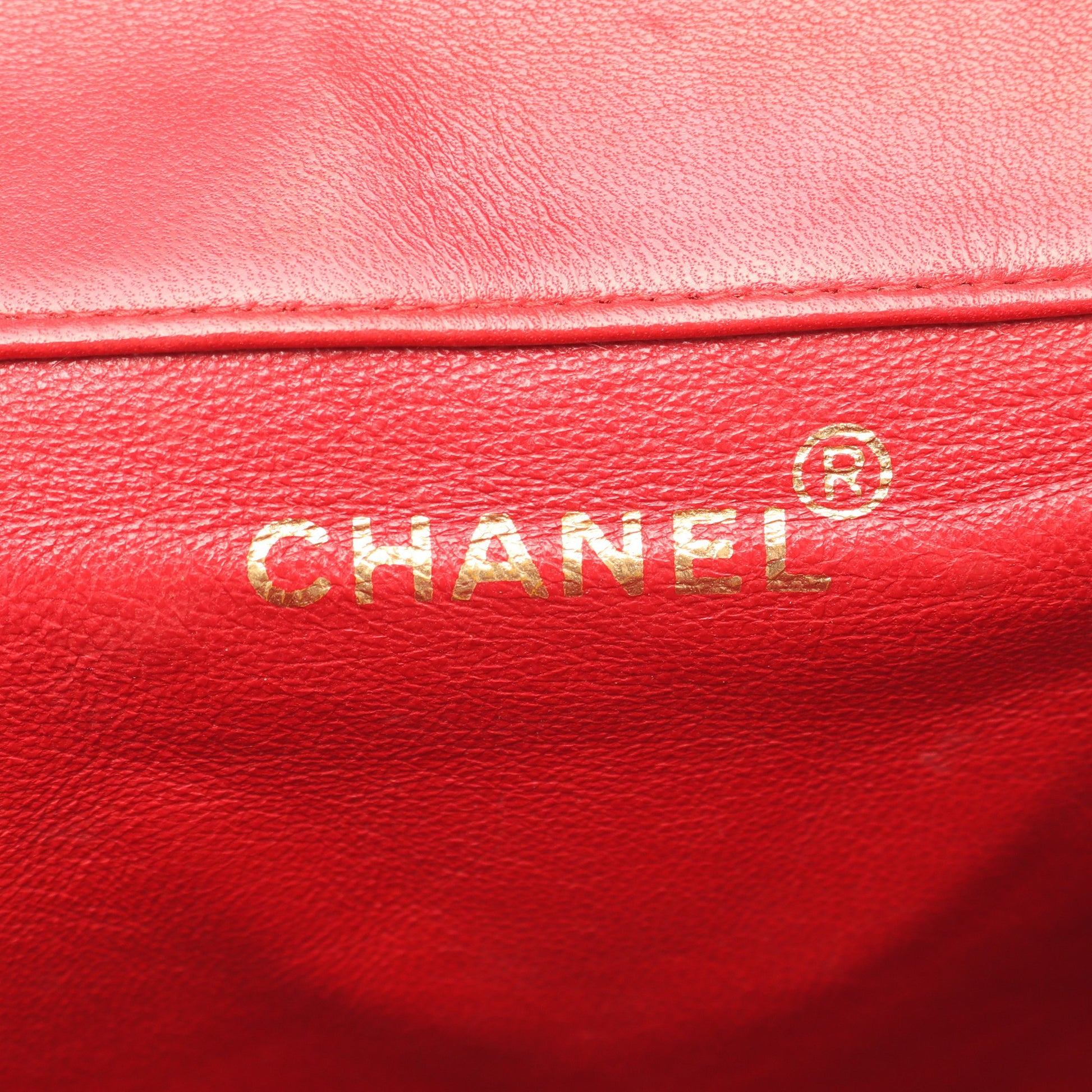 マトラッセ バックパック リュックサック ラムスキン レッド ゴールド金具 シャネル バッグ CHANEL