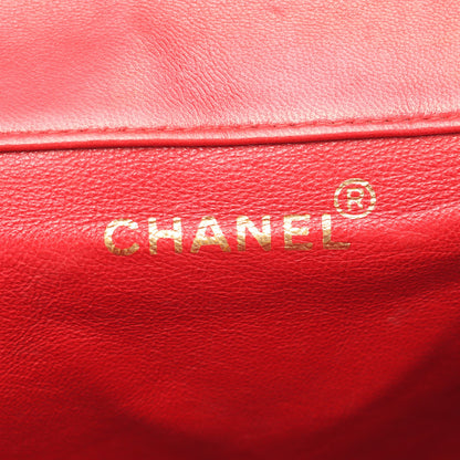 マトラッセ バックパック リュックサック ラムスキン レッド ゴールド金具 シャネル バッグ CHANEL