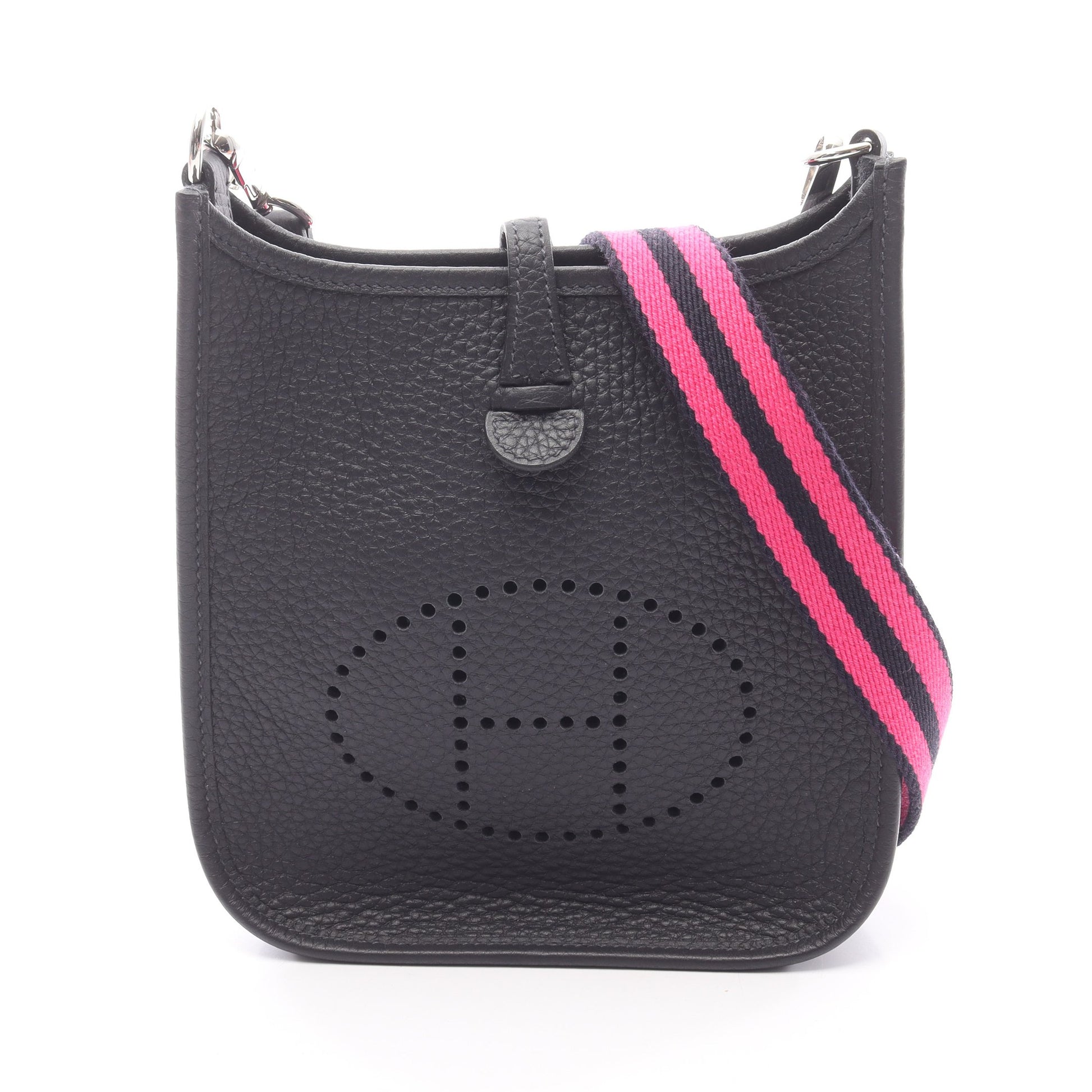 エヴリンTPM アマゾン キャバン ショルダーバッグ トリヨンクレマンス ブラック シルバー金具 W刻印 エルメス バッグ HERMES
