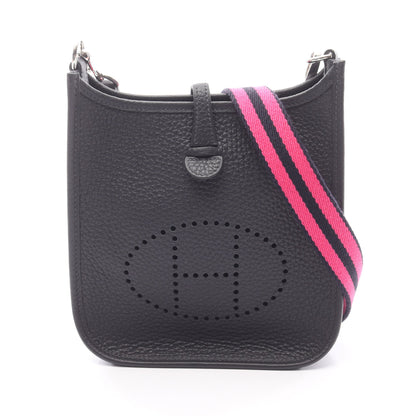 エヴリンTPM アマゾン キャバン ショルダーバッグ トリヨンクレマンス ブラック シルバー金具 W刻印 エルメス バッグ HERMES