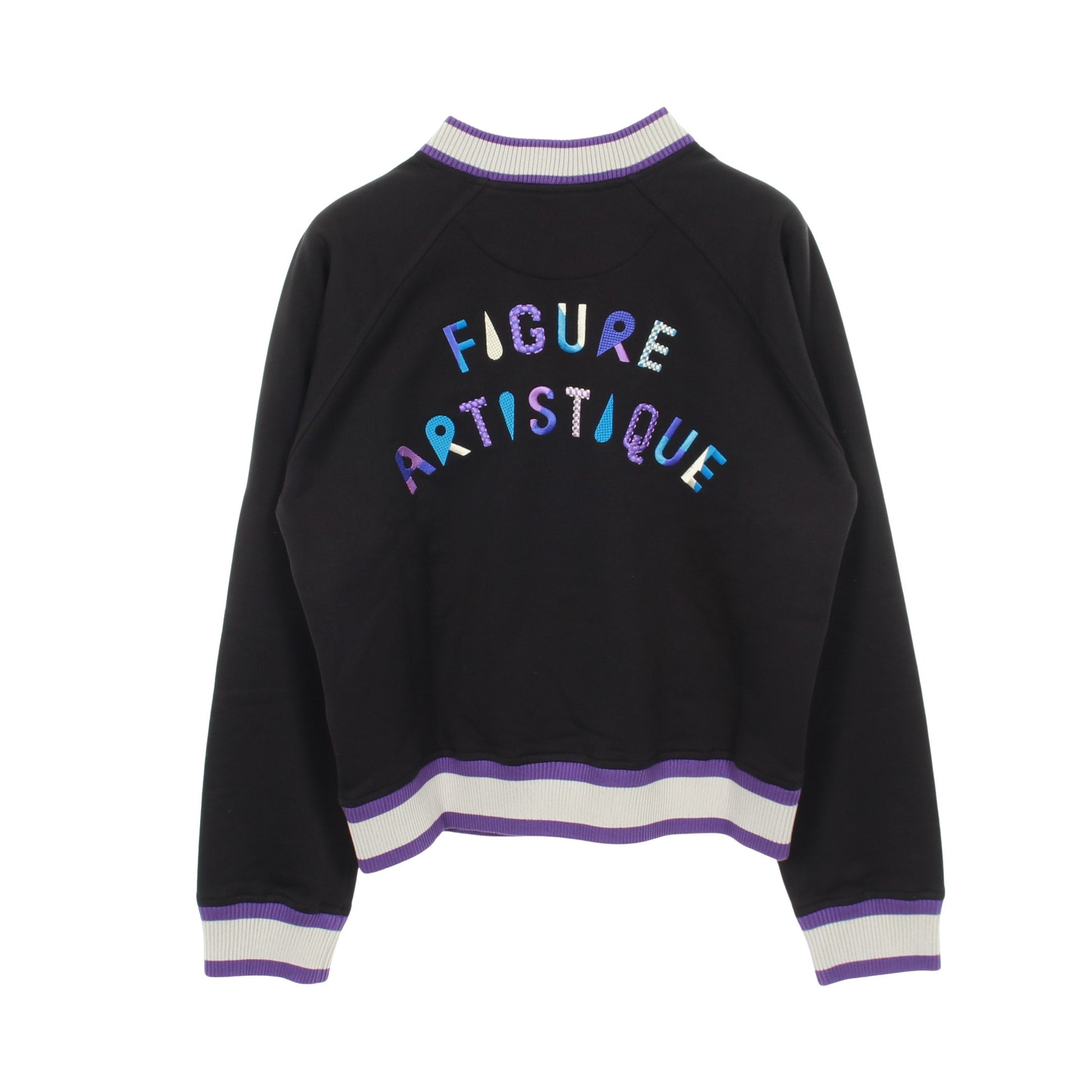 FIGURE ARTISTIQUE スウェットシャツ クルーネック コットン ブラック パープル グレー エルメス トップス HERMES
