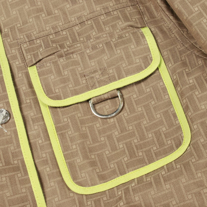 モザイクモチーフ コート コットン ベージュ エルメス アウター HERMES