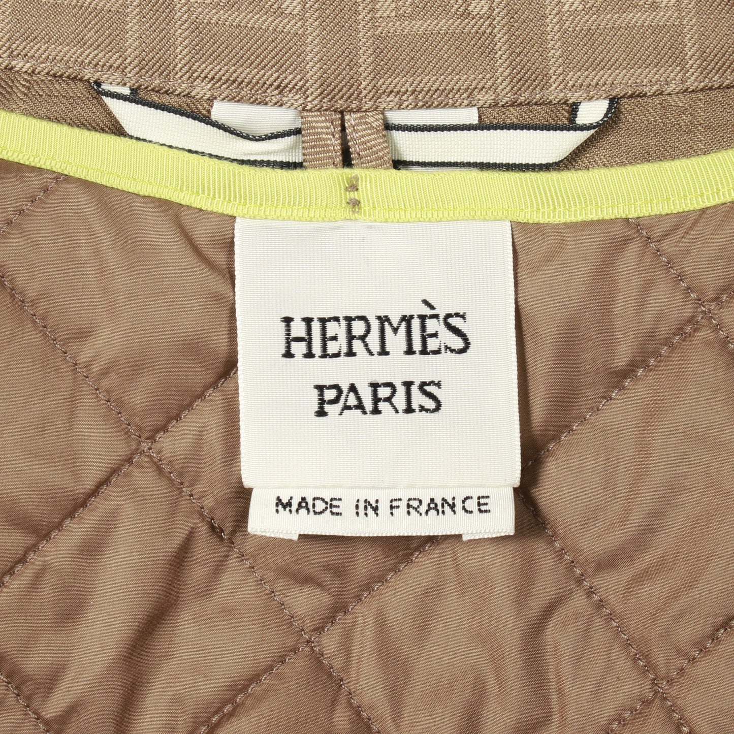 モザイクモチーフ コート コットン ベージュ エルメス アウター HERMES