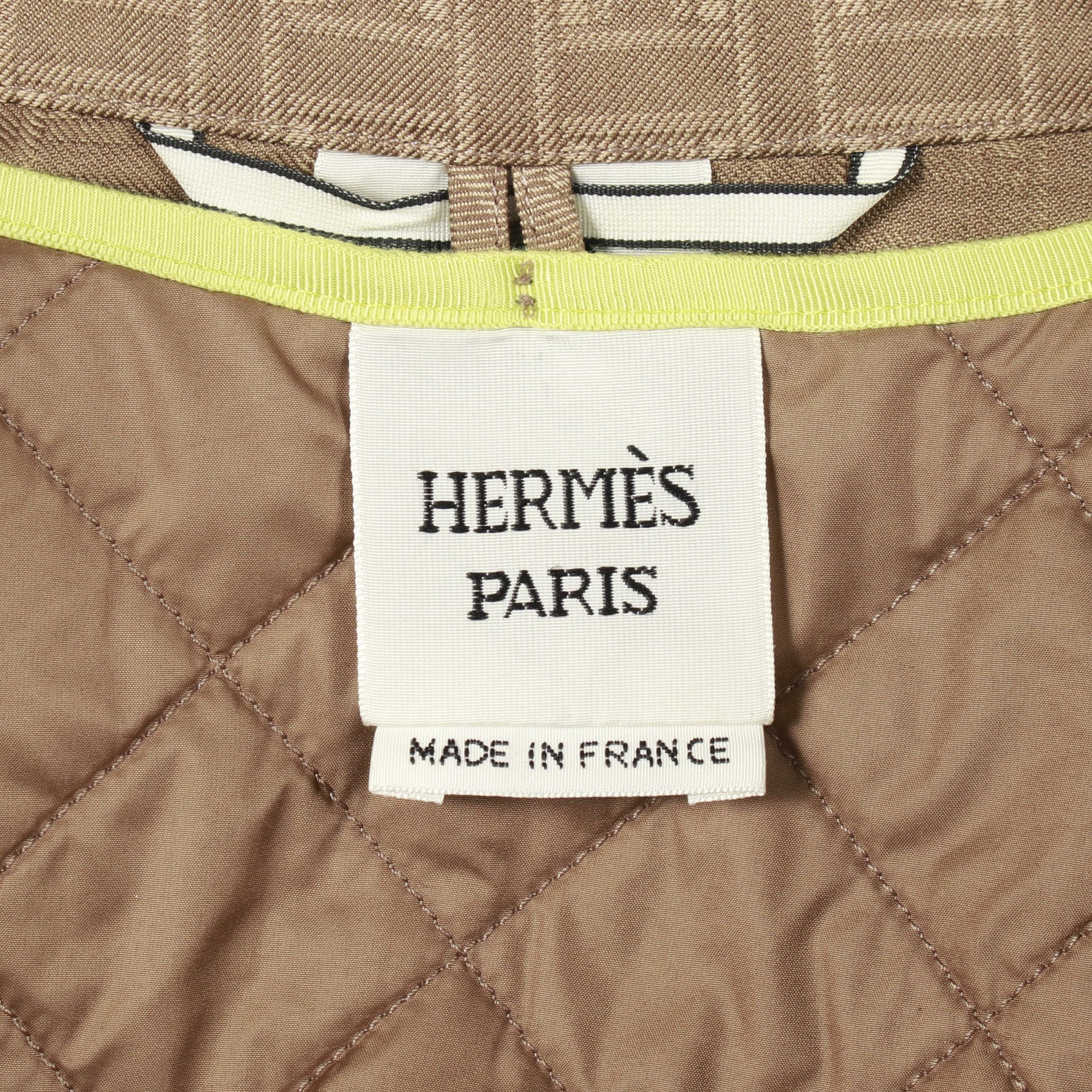 モザイクモチーフ コート コットン ベージュ エルメス アウター HERMES