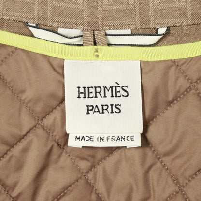 モザイクモチーフ コート コットン ベージュ エルメス アウター HERMES