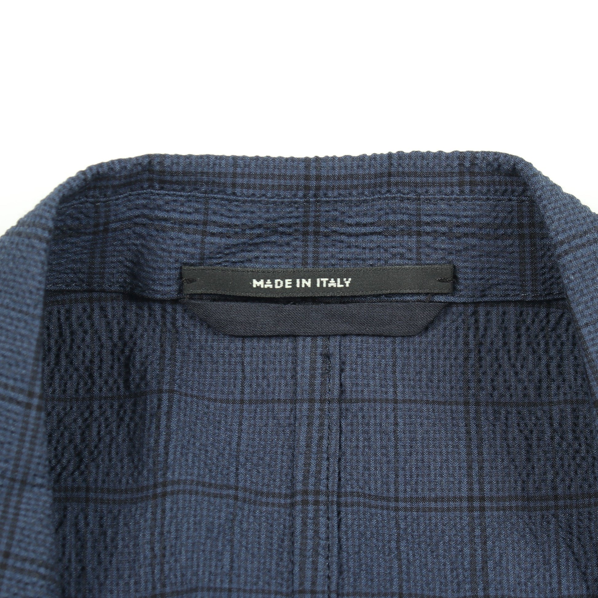テーラードジャケット チェック コットン シルク ネイビー エルメス アウター HERMES
