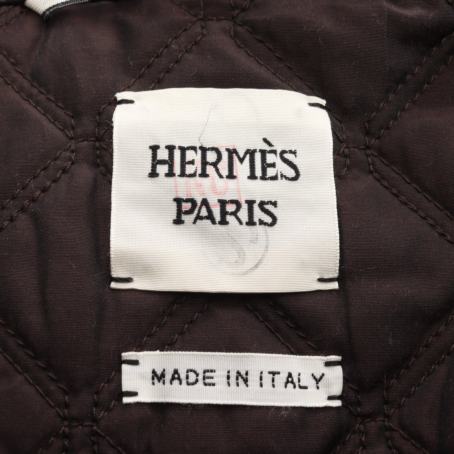 ジャケット スタッズ ウール カシミヤ レザー ブラウン 切替 エルメス アウター HERMES