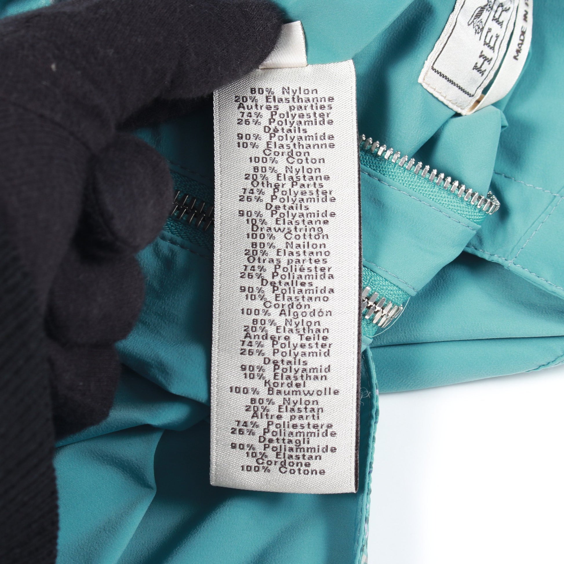 ベスト 総柄 ナイロン エメラルドグリーン フード付き リバーシブル エルメス アウター HERMES