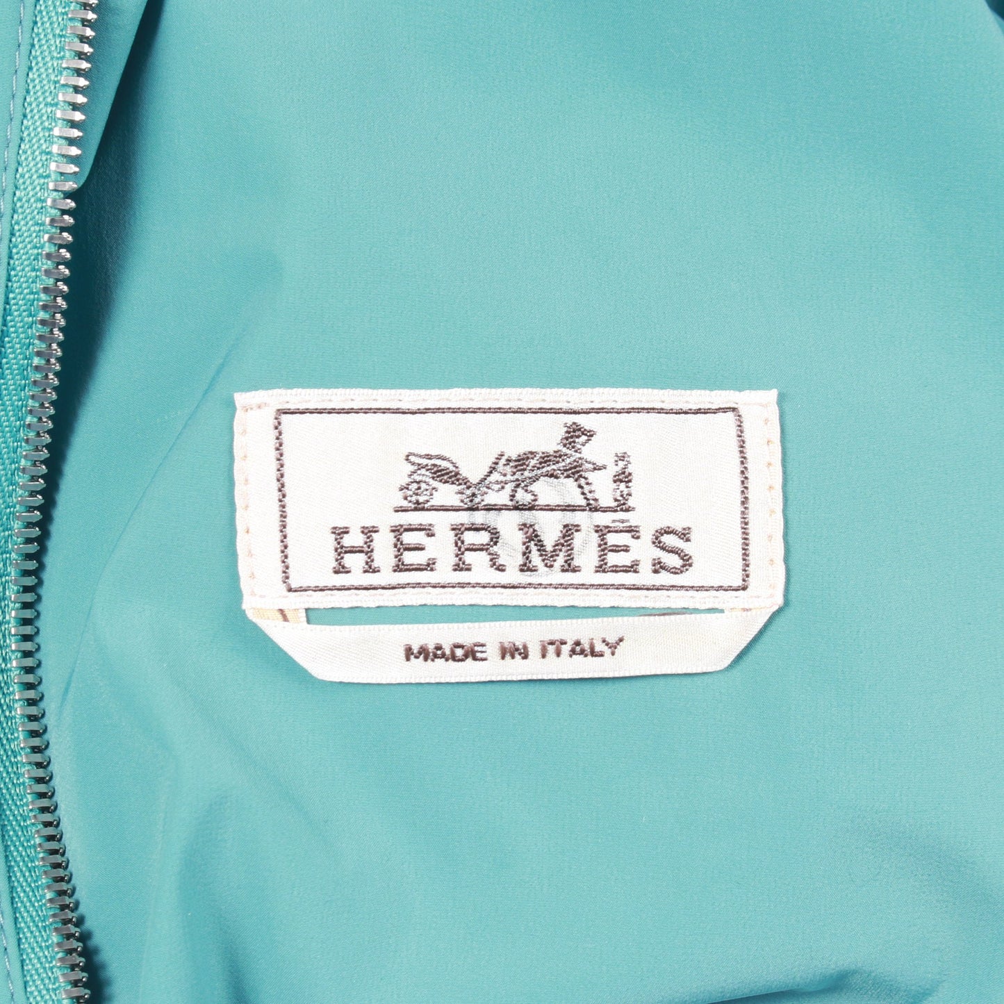 ベスト 総柄 ナイロン エメラルドグリーン フード付き リバーシブル エルメス アウター HERMES