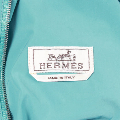 ベスト 総柄 ナイロン エメラルドグリーン フード付き リバーシブル エルメス アウター HERMES