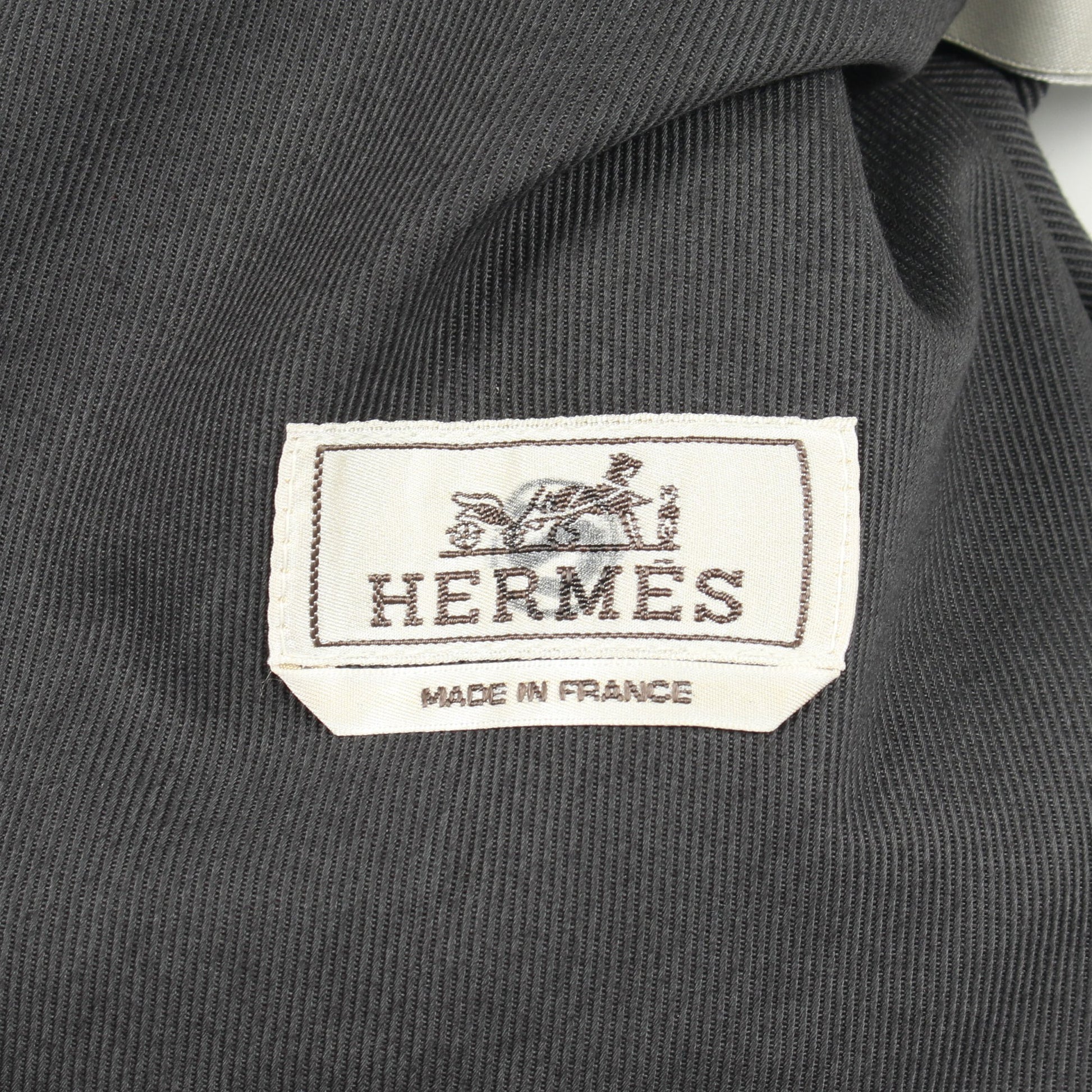 セリエボタン リバーシブルジャケット ブルゾン ナイロン コットン グリーン エルメス アウター HERMES