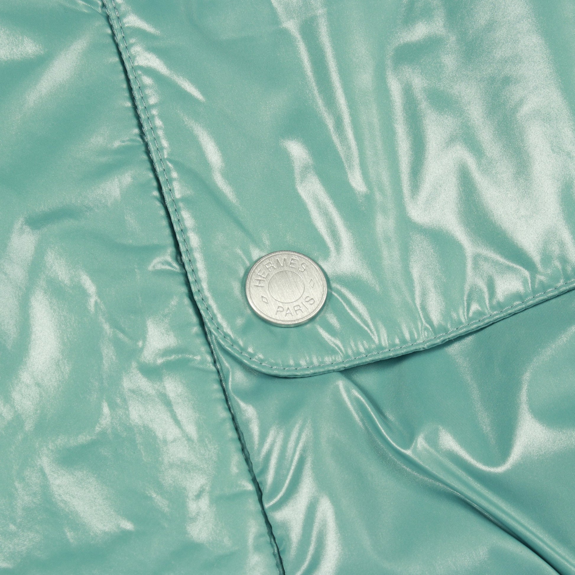 セリエボタン リバーシブルジャケット ブルゾン ナイロン コットン グリーン エルメス アウター HERMES