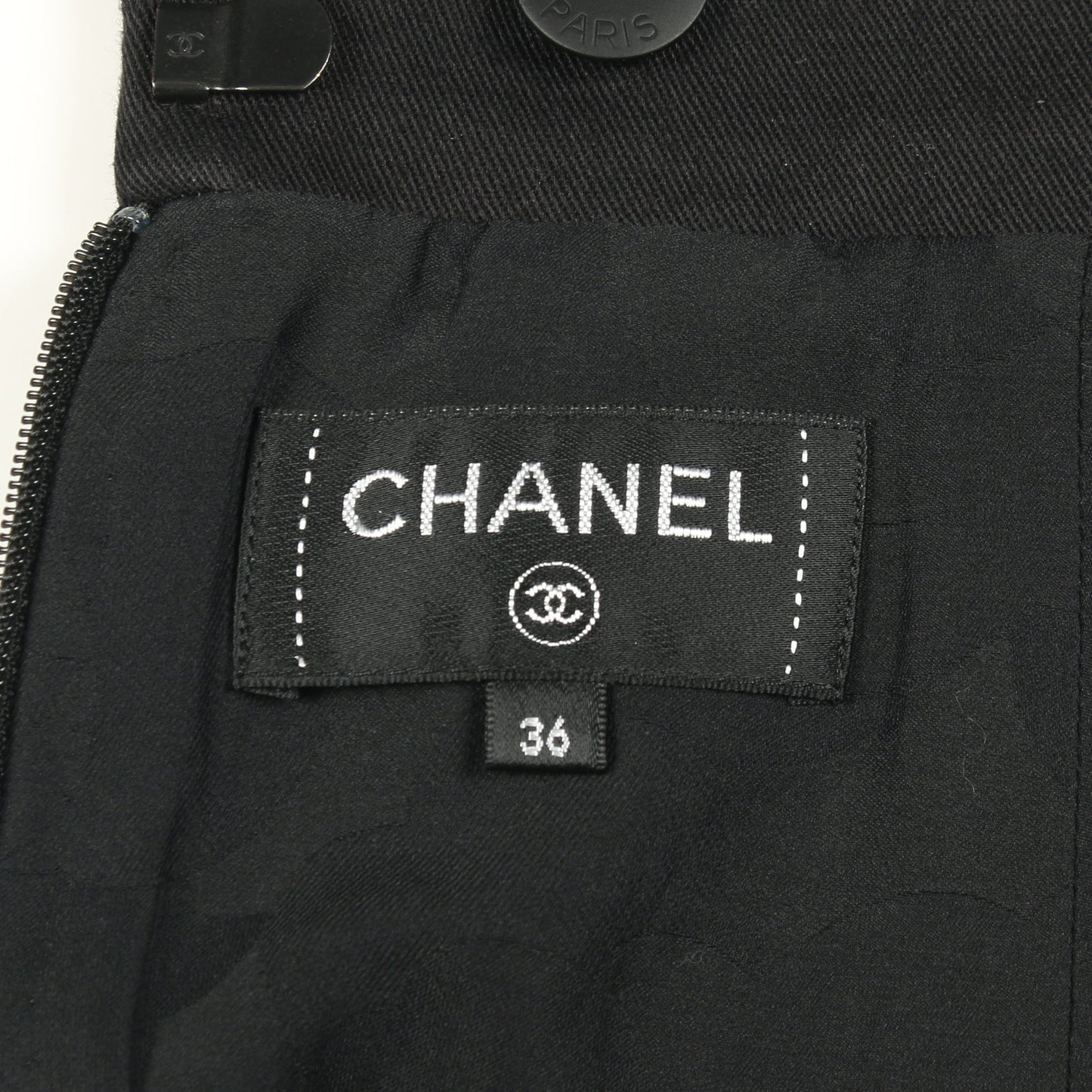 ココマークボタン スカート リヨセル ブラック シャネル ボトムス CHANEL