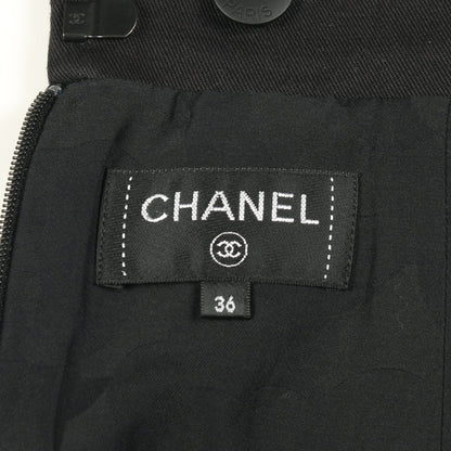 ココマークボタン スカート リヨセル ブラック シャネル ボトムス CHANEL