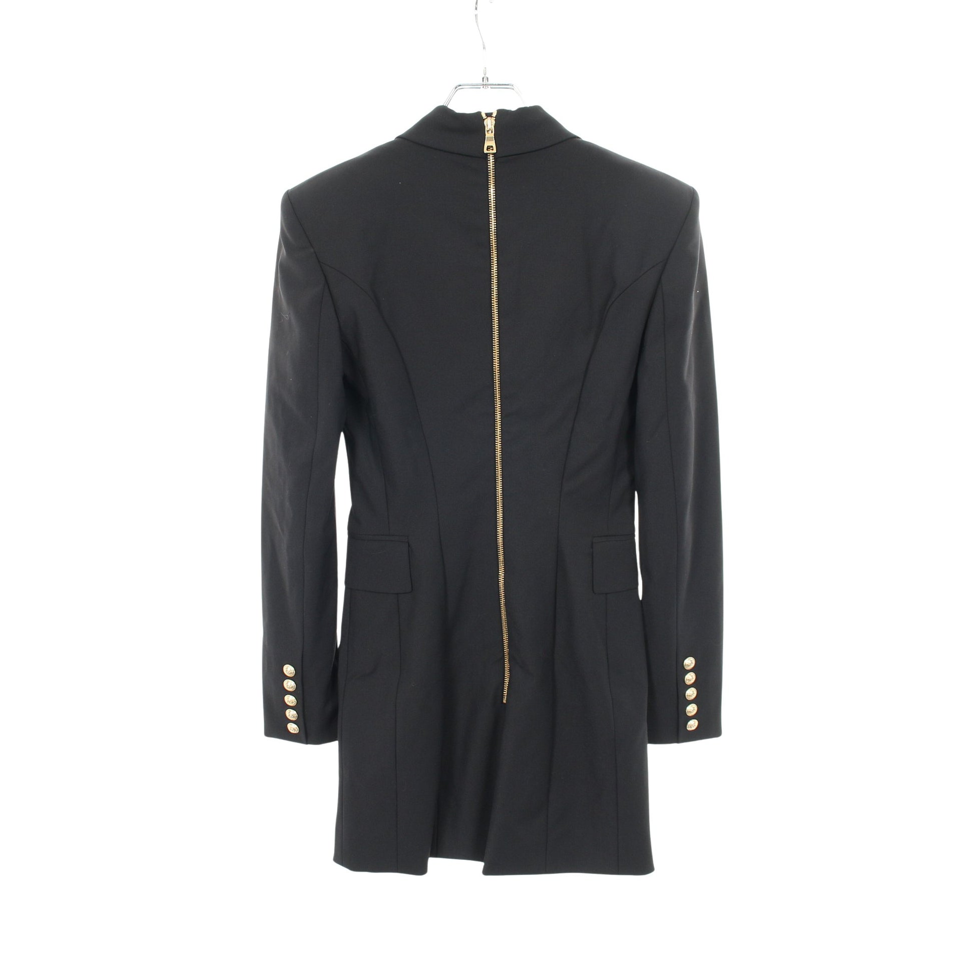 ジャケット ワンピース ウール ブラック バルマン ワンピース BALMAIN