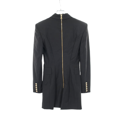 ジャケット ワンピース ウール ブラック バルマン ワンピース BALMAIN