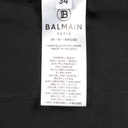 ジャケット ワンピース ウール ブラック バルマン ワンピース BALMAIN