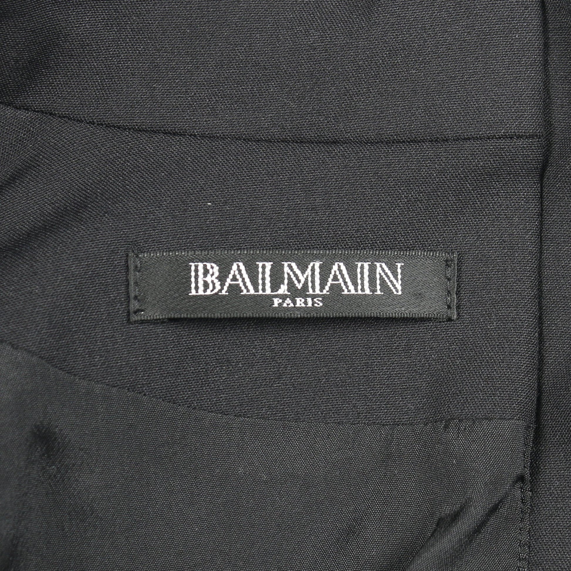 ジャケット ワンピース ウール ブラック バルマン ワンピース BALMAIN